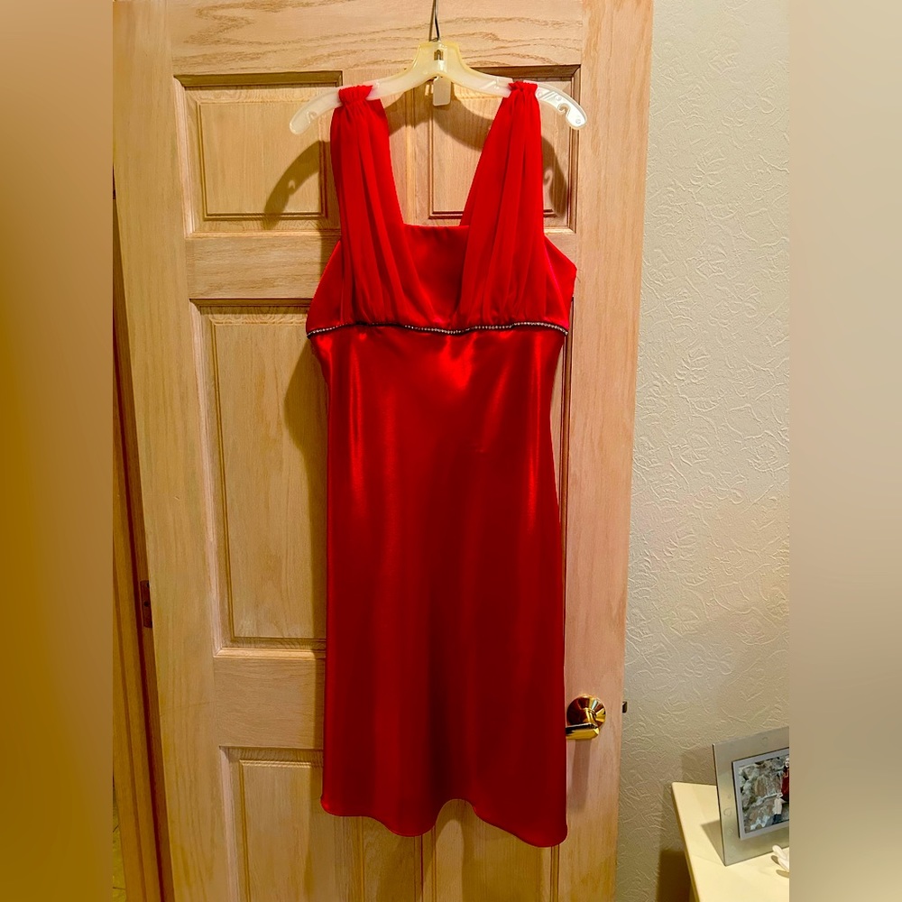 Lady in Red party dress